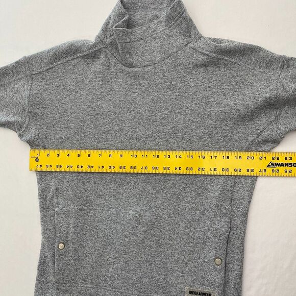 Under Armour Sweatshirt Loose Fit Fleece Pullover Pockets Womens Small Gray - Picture 8 of 9
